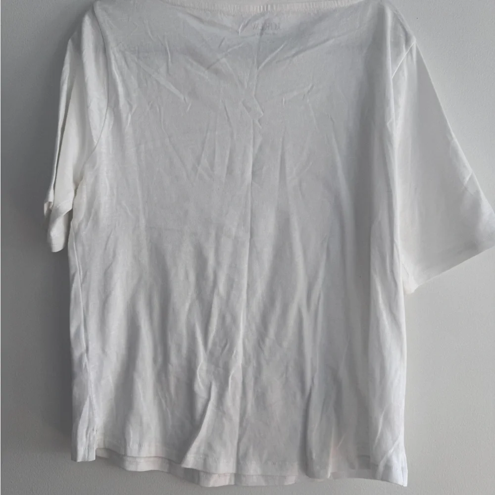 J. Crew White Short Sleeve Crewneck Tee